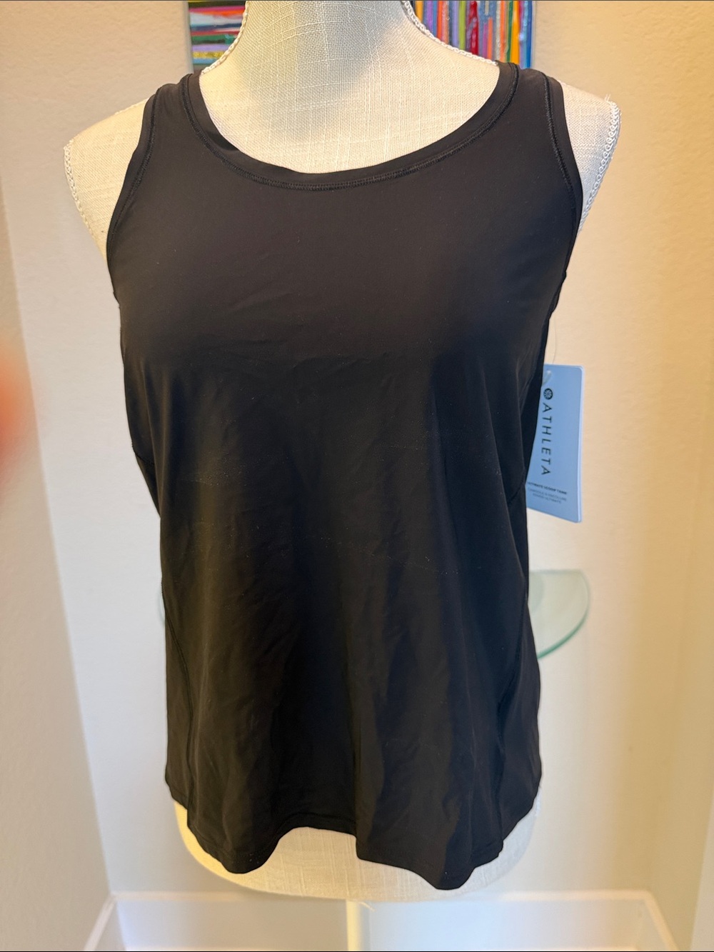 Athleta Black Scoop Neck Athletic Tank